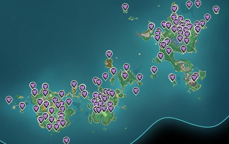Genshin Impact Electroculus Locations Map